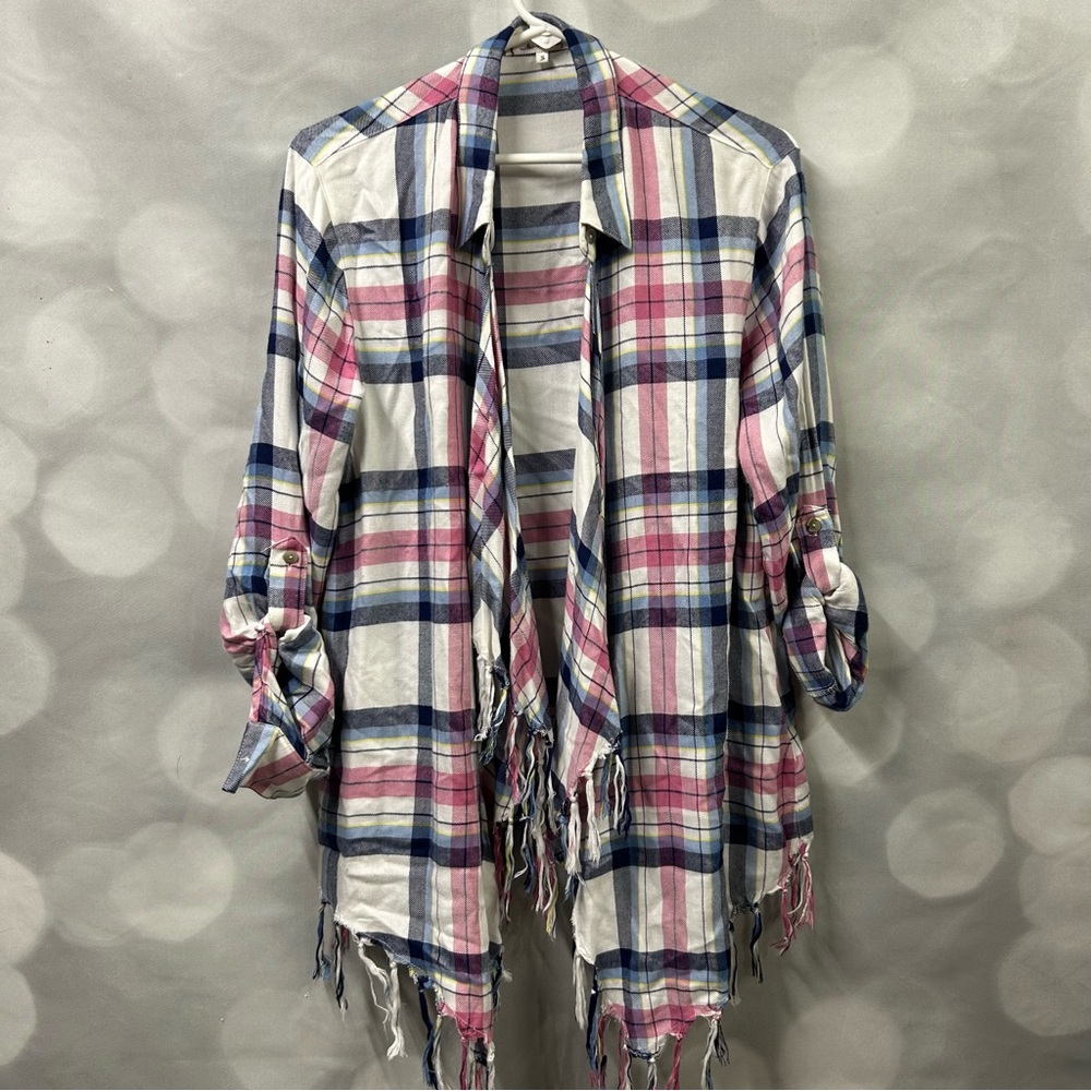 Willow & Clay Plaid Fringe Women's Jacket